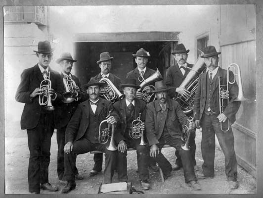 Foto der Türkenfelder Blasmusik um 1890