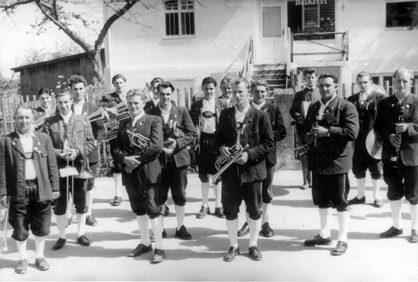 Foto der Türkenfelder Blasmusik 1956